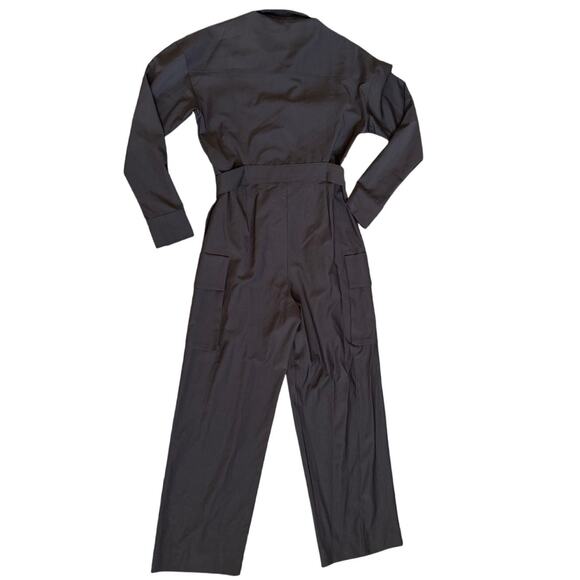 The Frankie Shop Suzie Jumpsuit in Chocolate Brown Wool Blend Size Medium - Picture 2 of 10
